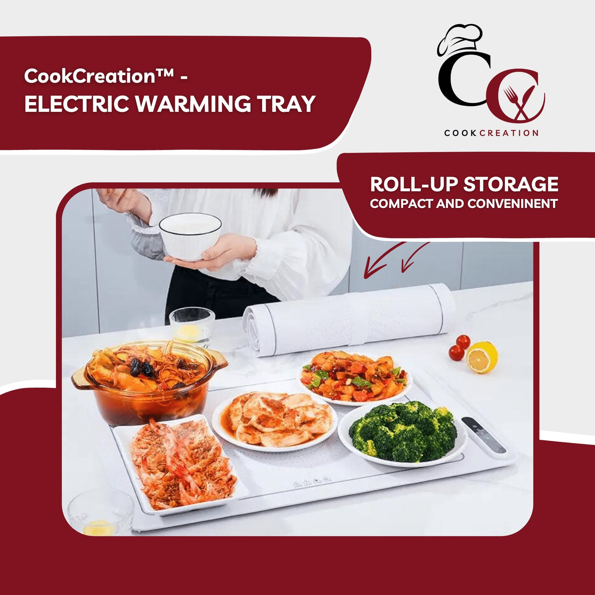 CookCreation™ - Electric Warming Tray! - Cook Creation