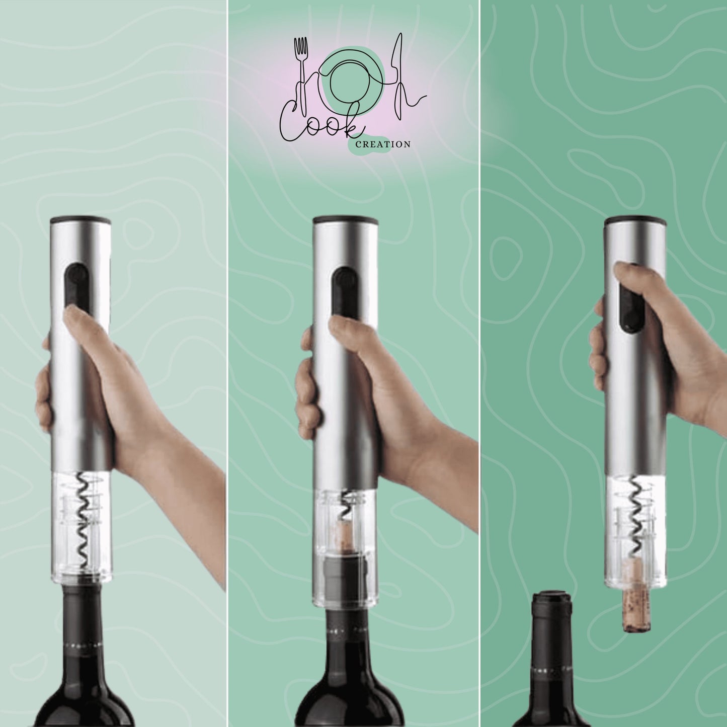 CookCreation™ Electric Wine Opener 4 In 1 Set