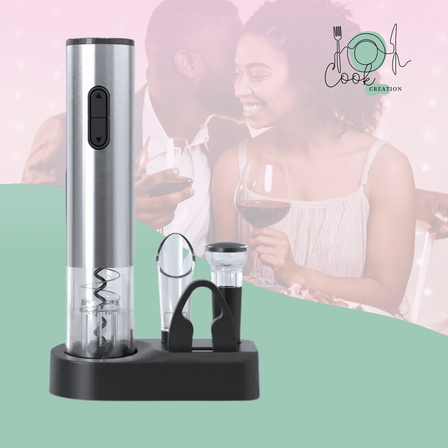 CookCreation™ Electric Wine Opener 4 In 1 Set